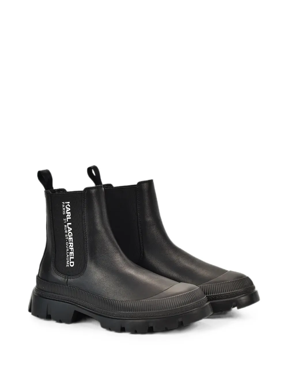 Karl Lagerfeld logo-print ankle boots Zwart