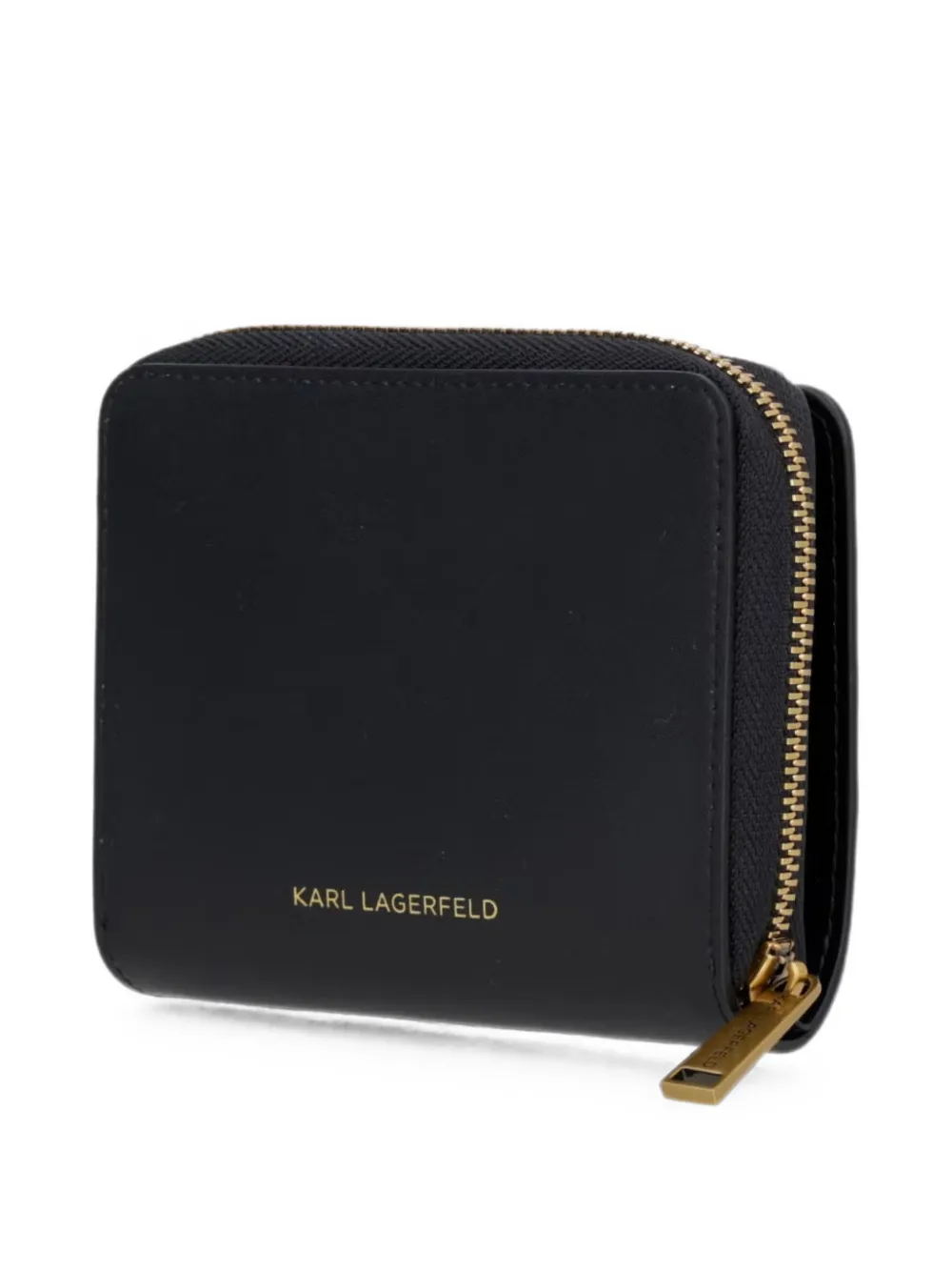Karl Lagerfeld Portemonnee met logoplakkaat Zwart