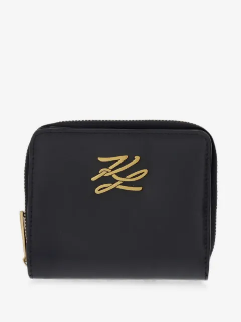 Karl Lagerfeld portefeuille pliant à plaque logo