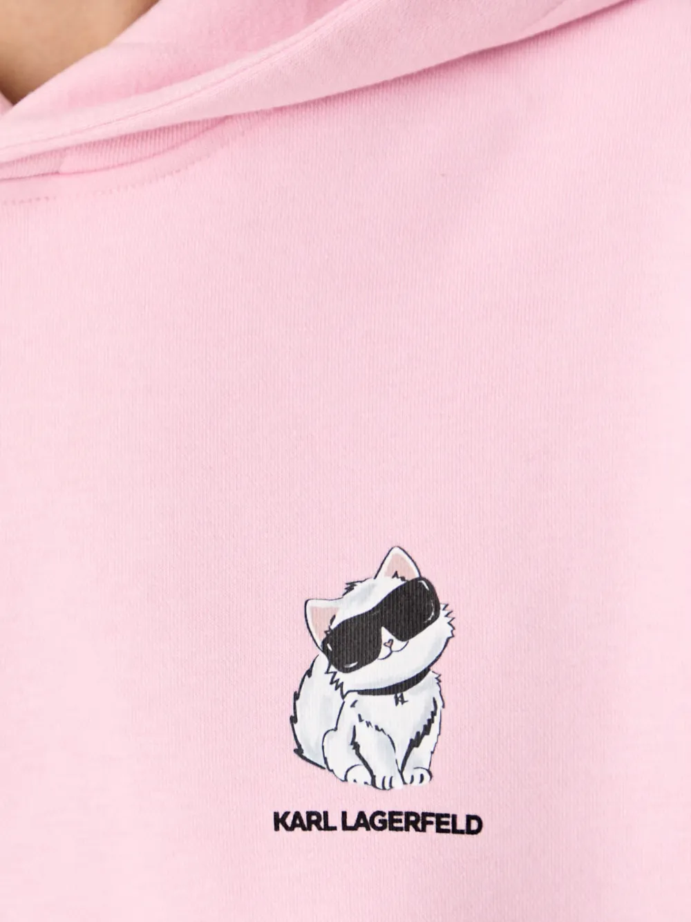 Karl Lagerfeld Hoodie met Choupette-print Roze