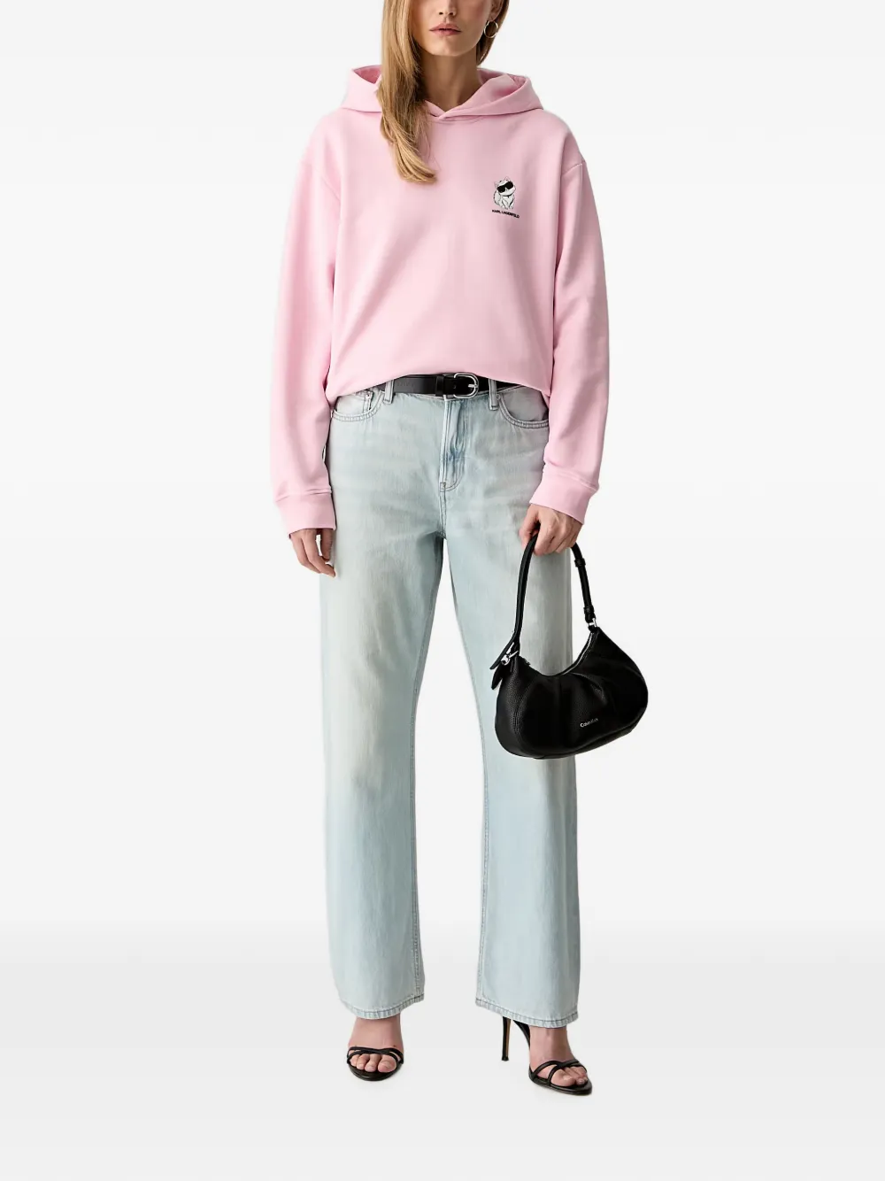 Karl Lagerfeld Hoodie met Choupette-print Roze