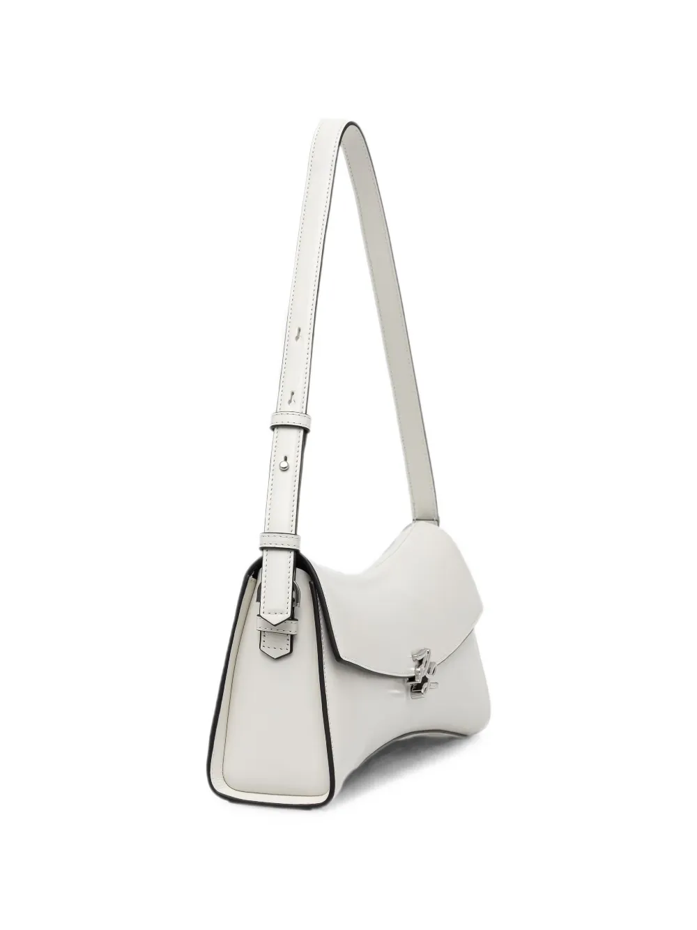 Karl Lagerfeld K Autograph Twist schoudertas met logoplakkaat Wit