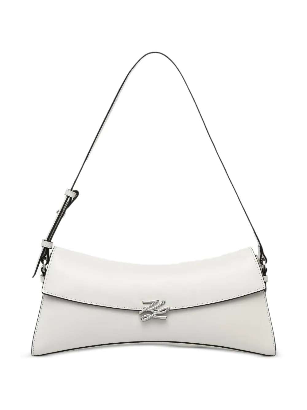 Karl Lagerfeld K/Autograph Twist logo-plaque shoulder bag - Weiß