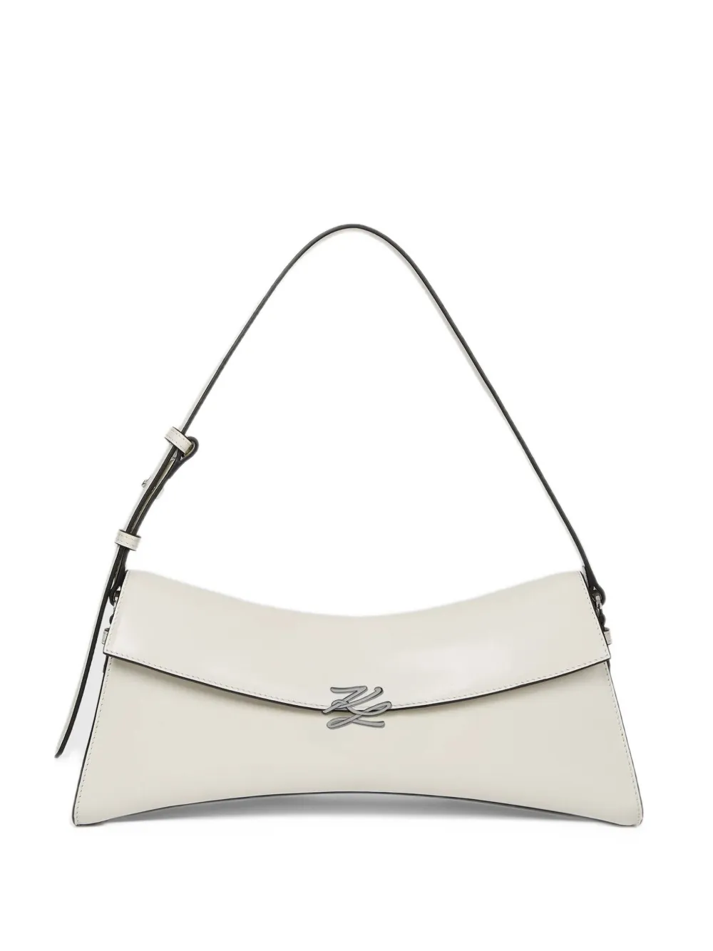 Karl Lagerfeld K/Autograph Twist logo-plaque shoulder bag - Bianco