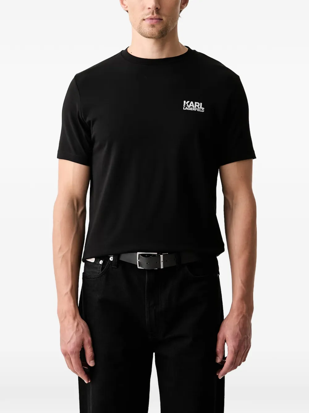 Karl Lagerfeld logo-print T-shirt - Nero