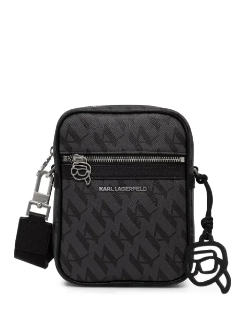 Karl Lagerfeld monogram-print messenger bag