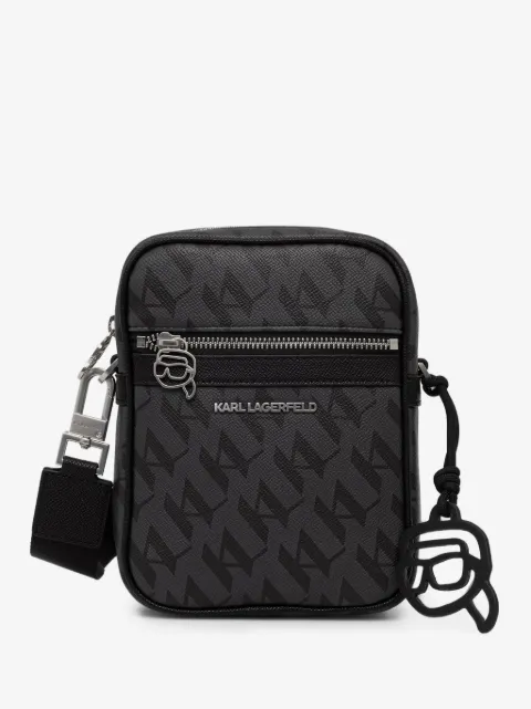 Karl Lagerfeld monogram-print messenger bag