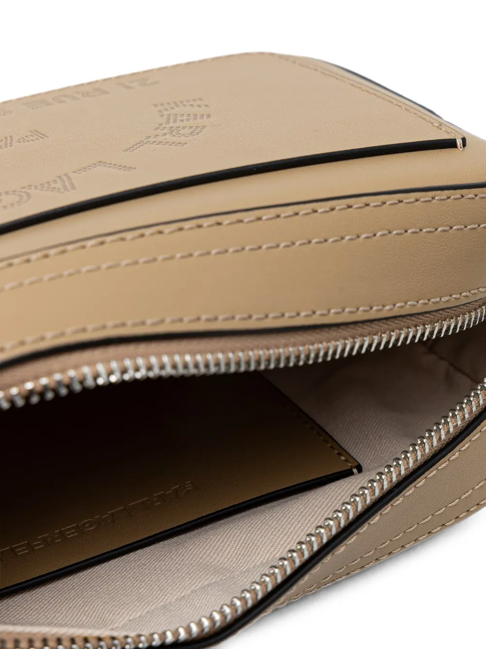 Karl Lagerfeld Schoudertas met geperforeerd logo Beige