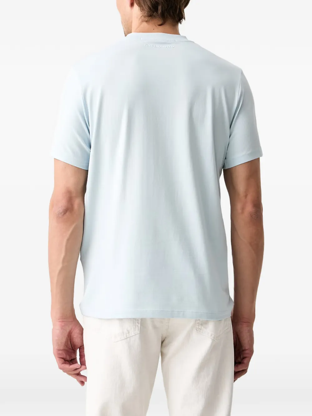 Karl Lagerfeld T-shirt met logoplakkaat Blauw