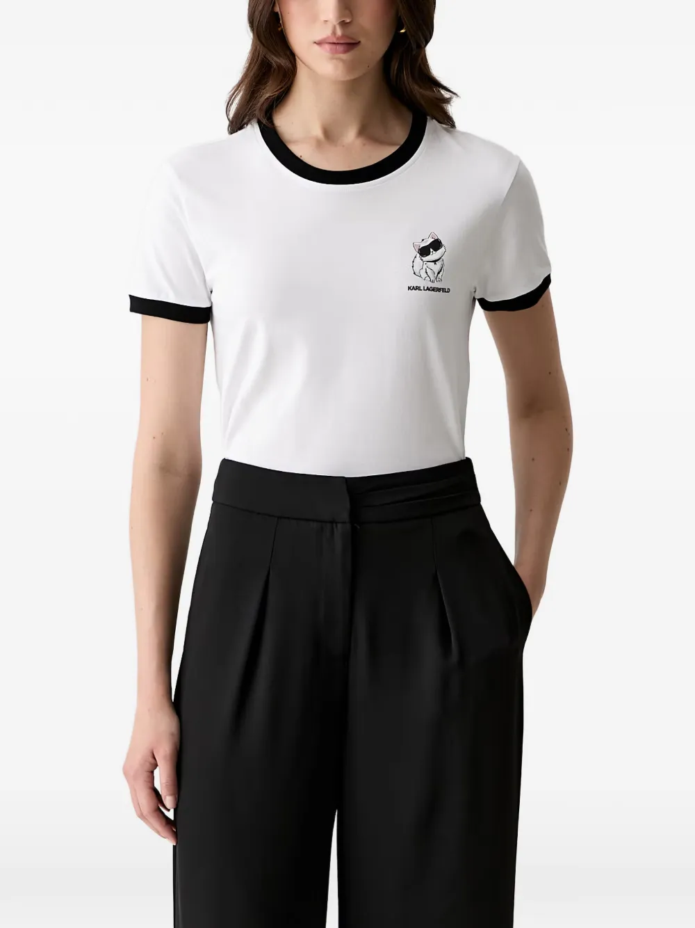 Karl Lagerfeld Ikon regular-fit T-shirt Wit