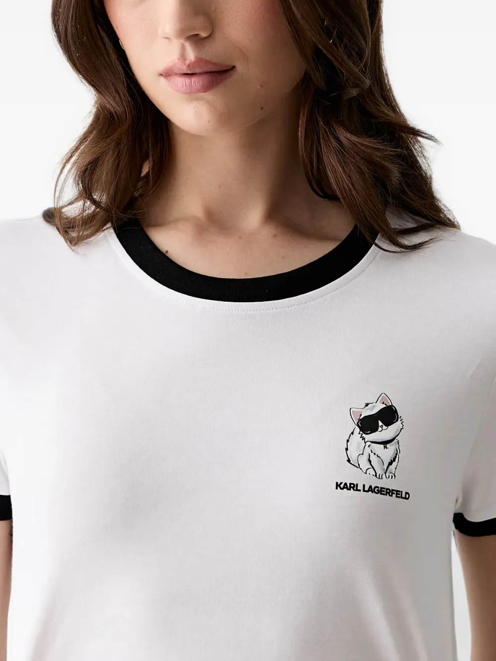 Karl Lagerfeld Ikon regular-fit T-shirt Wit