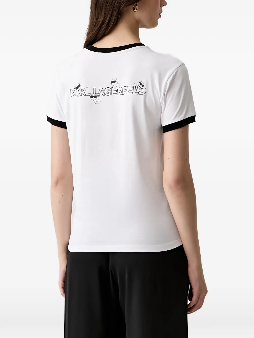 Karl Lagerfeld Ikon regular-fit T-shirt Wit