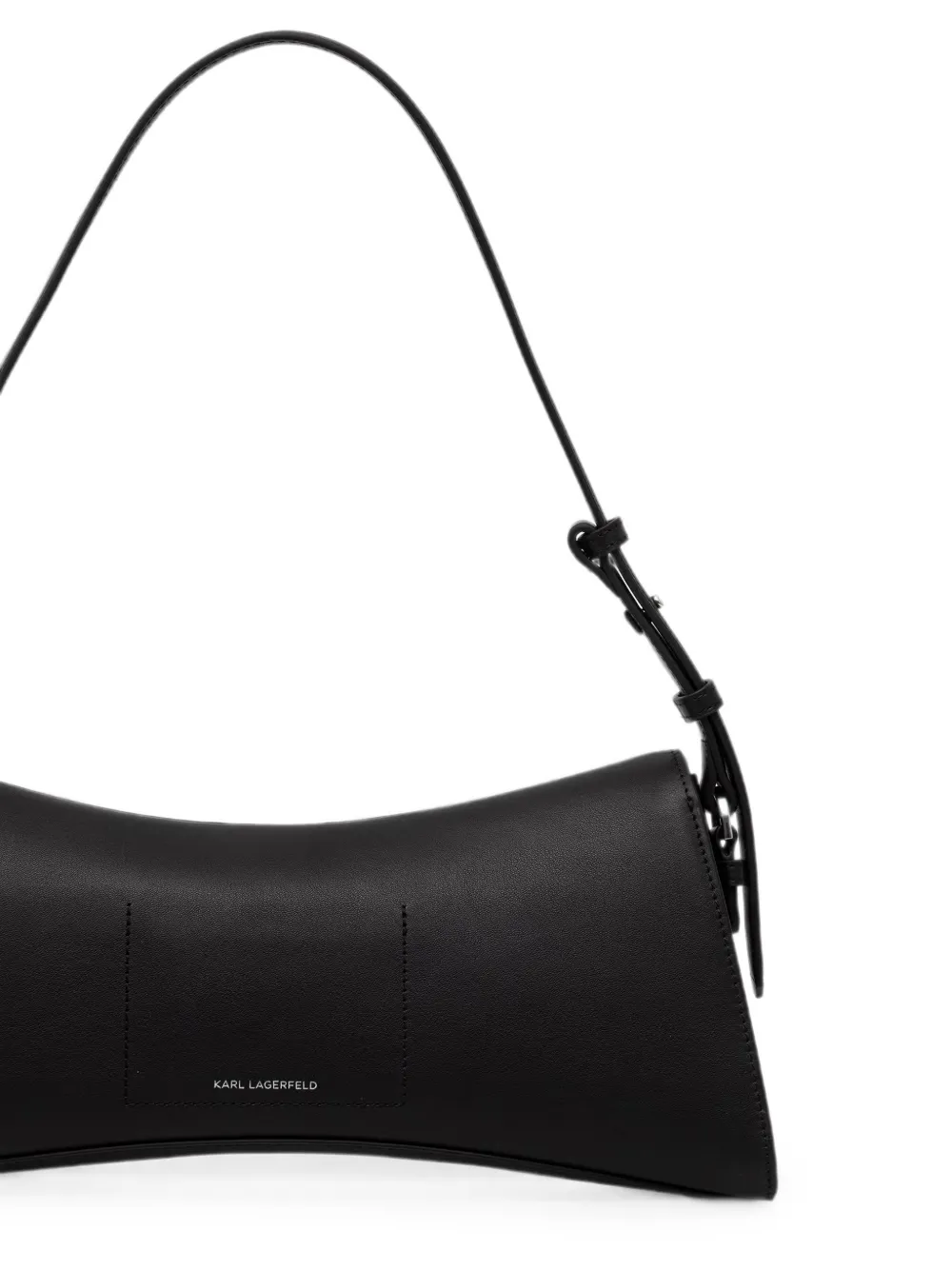 Karl Lagerfeld Schoudertas met logo-plakkaat en studs Zwart