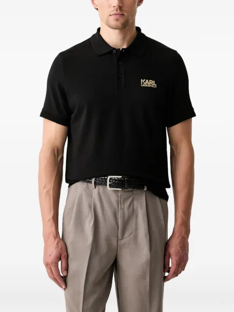 Karl Lagerfeld logo-print polo shirt