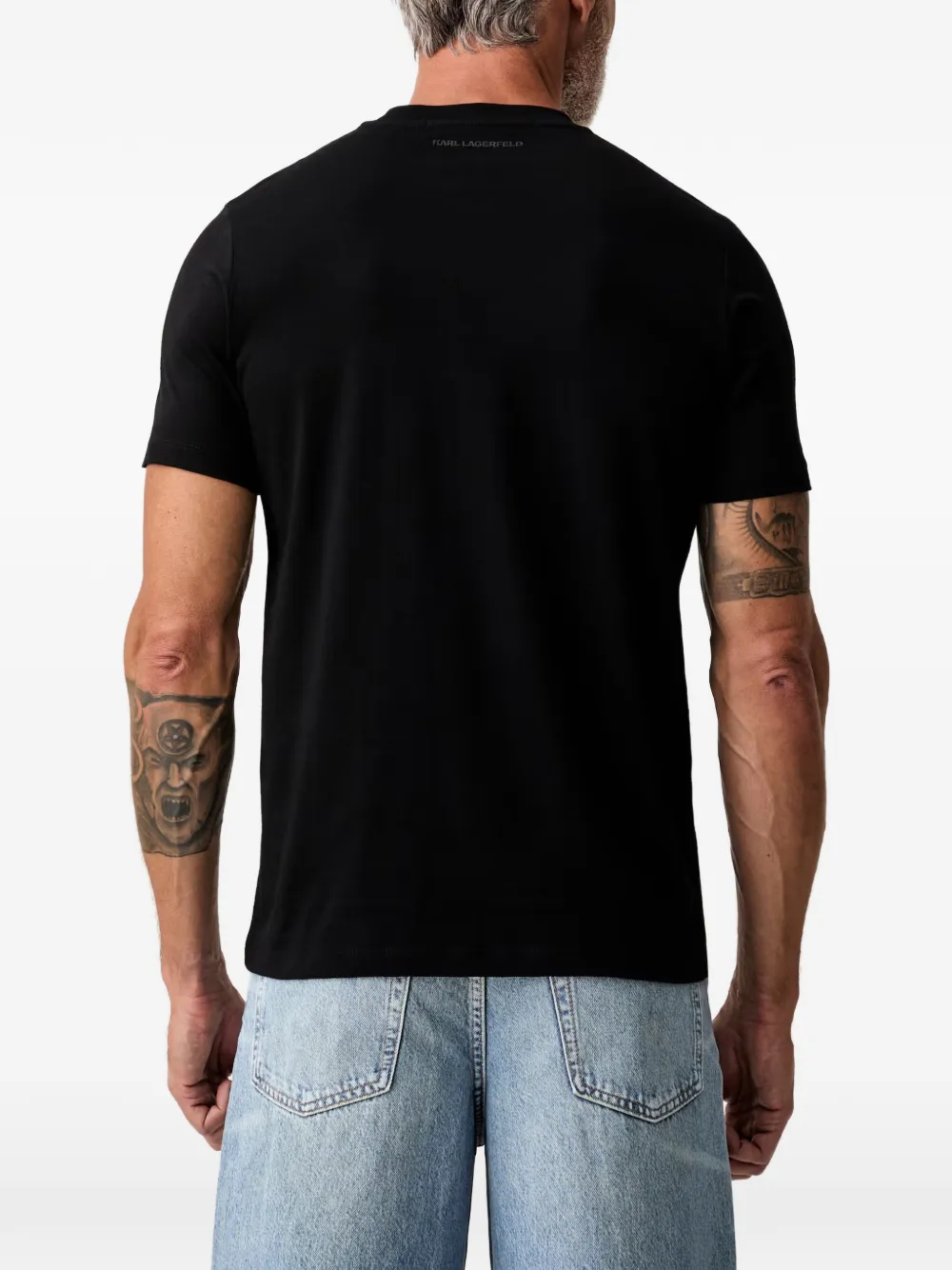 Karl Lagerfeld T-shirt met logopatch Zwart