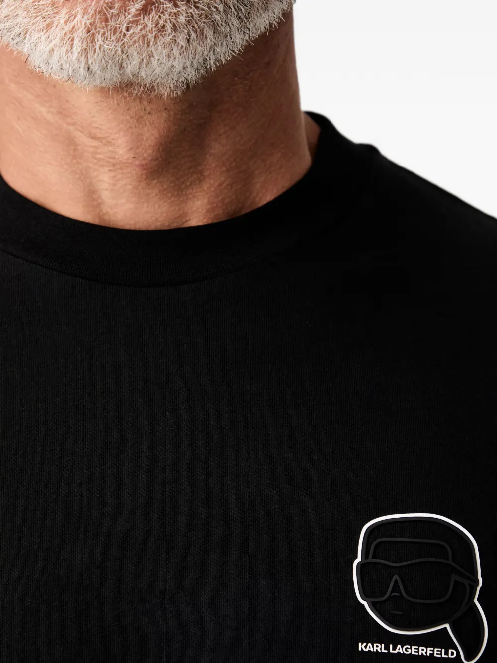 Karl Lagerfeld T-shirt met logopatch Zwart