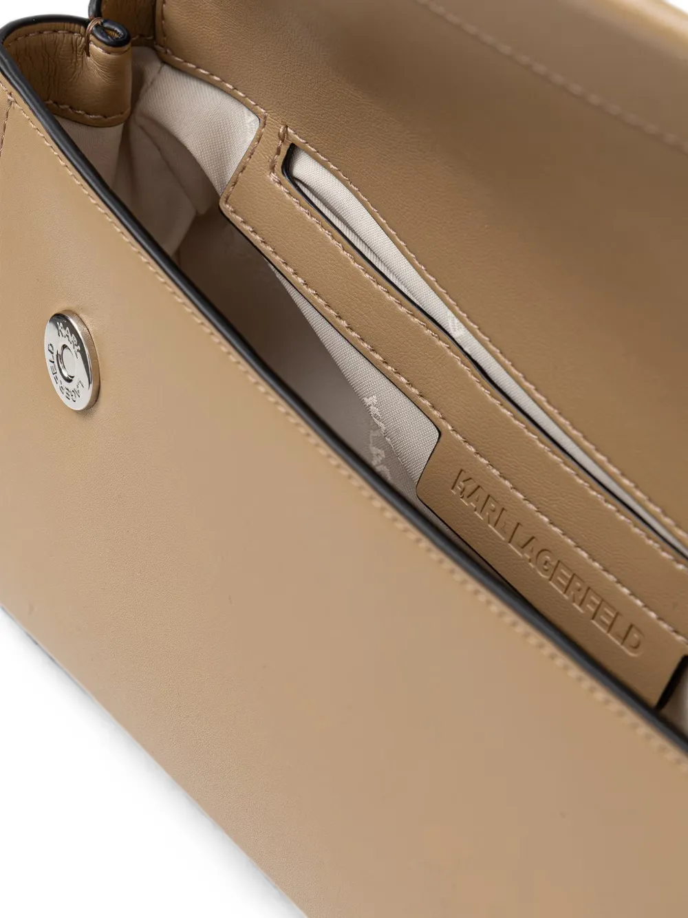 Karl Lagerfeld KL schoudertas met logo-plakkaat Beige