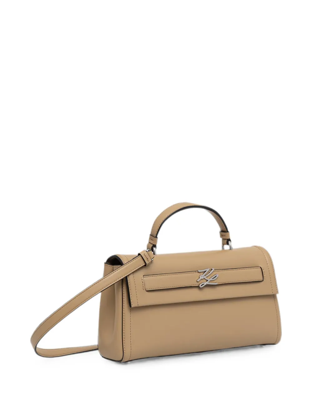 Karl Lagerfeld KL schoudertas met logo-plakkaat Beige