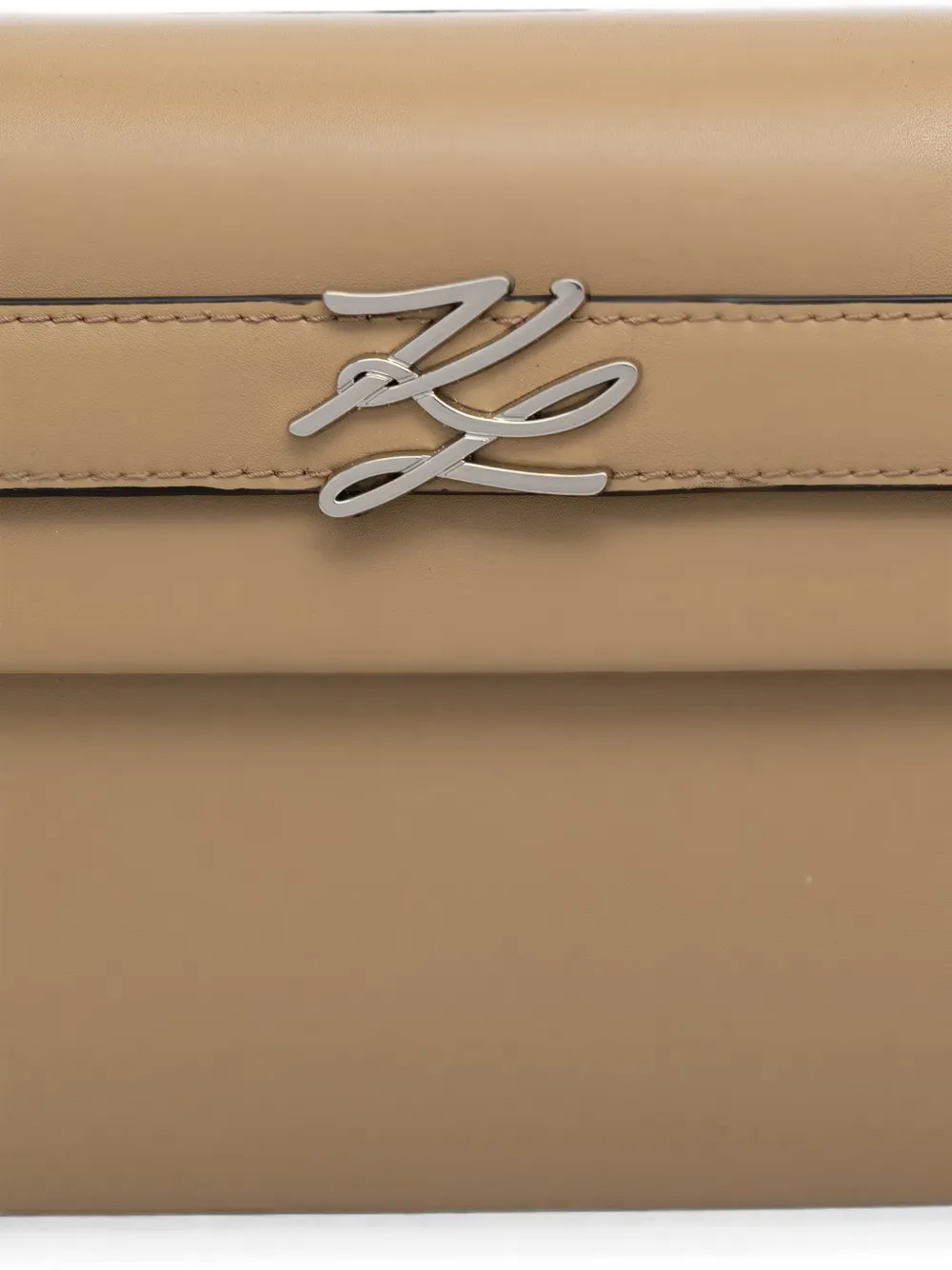 Karl Lagerfeld KL schoudertas met logo-plakkaat Beige