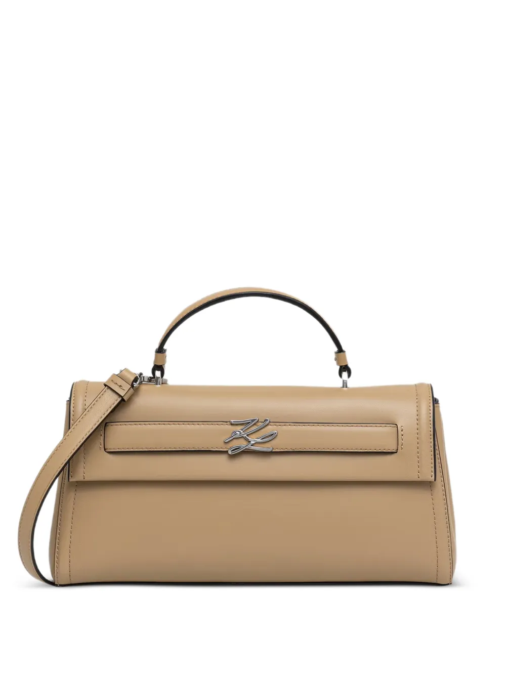 Karl Lagerfeld KL logo-plaque shoulder bag - Toni neutri