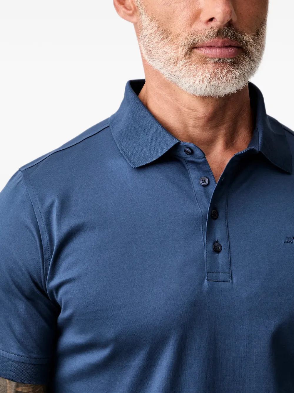 Karl Lagerfeld Poloshirt met geborduurd logo Blauw
