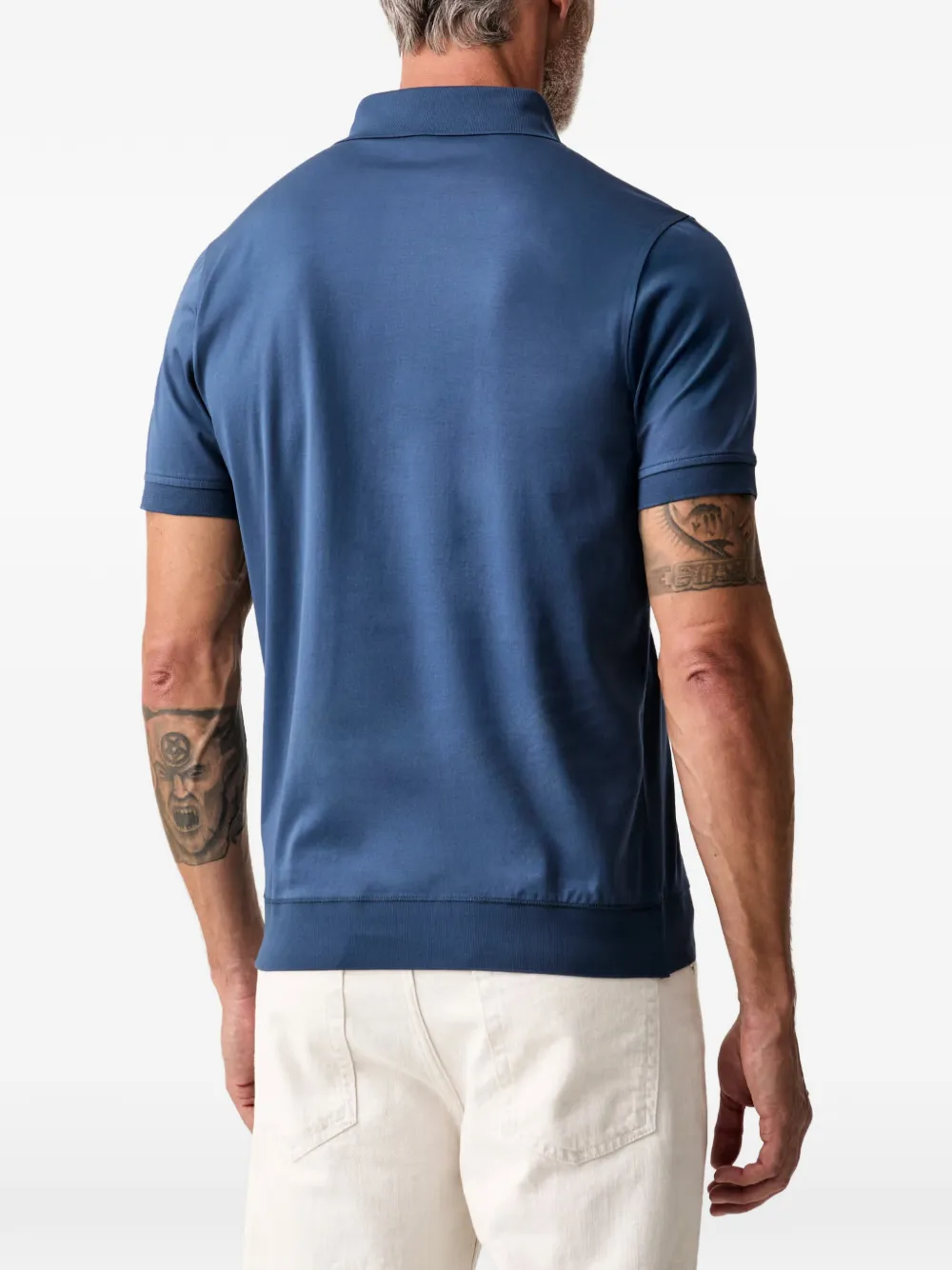 Karl Lagerfeld Poloshirt met geborduurd logo Blauw