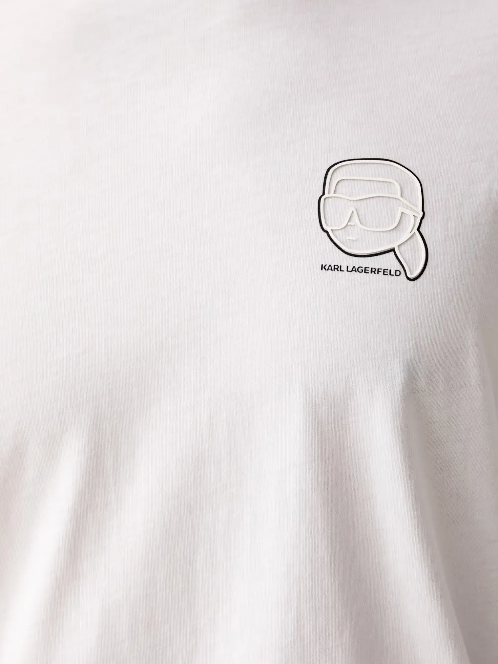 Karl Lagerfeld T-shirt met logopatch Wit