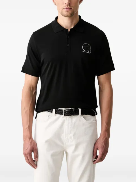 Karl Lagerfeld logo-patch polo shirt
