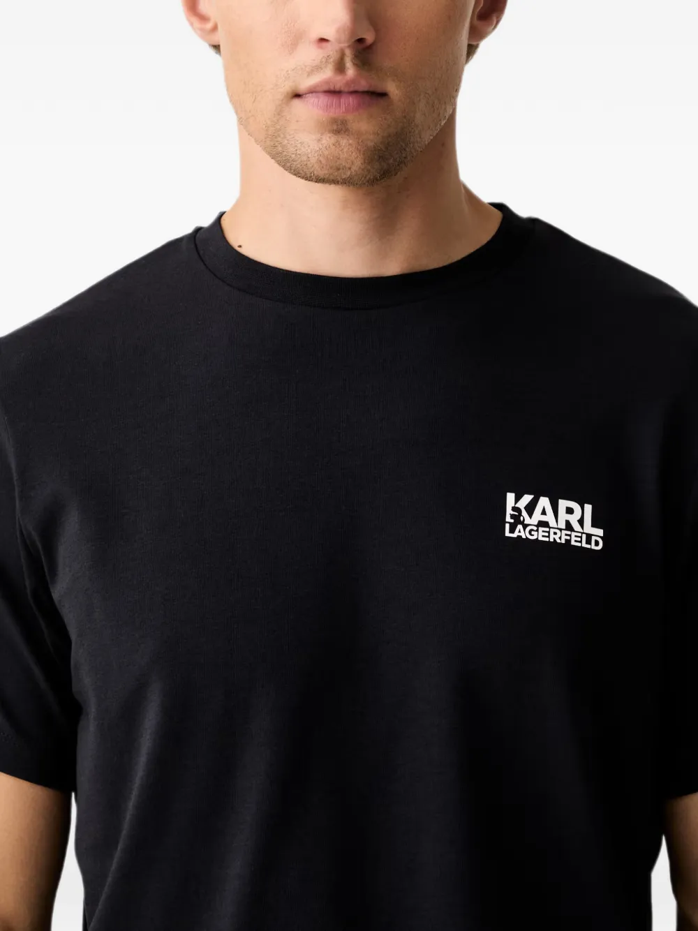 Karl Lagerfeld T-shirt met logoprint Blauw