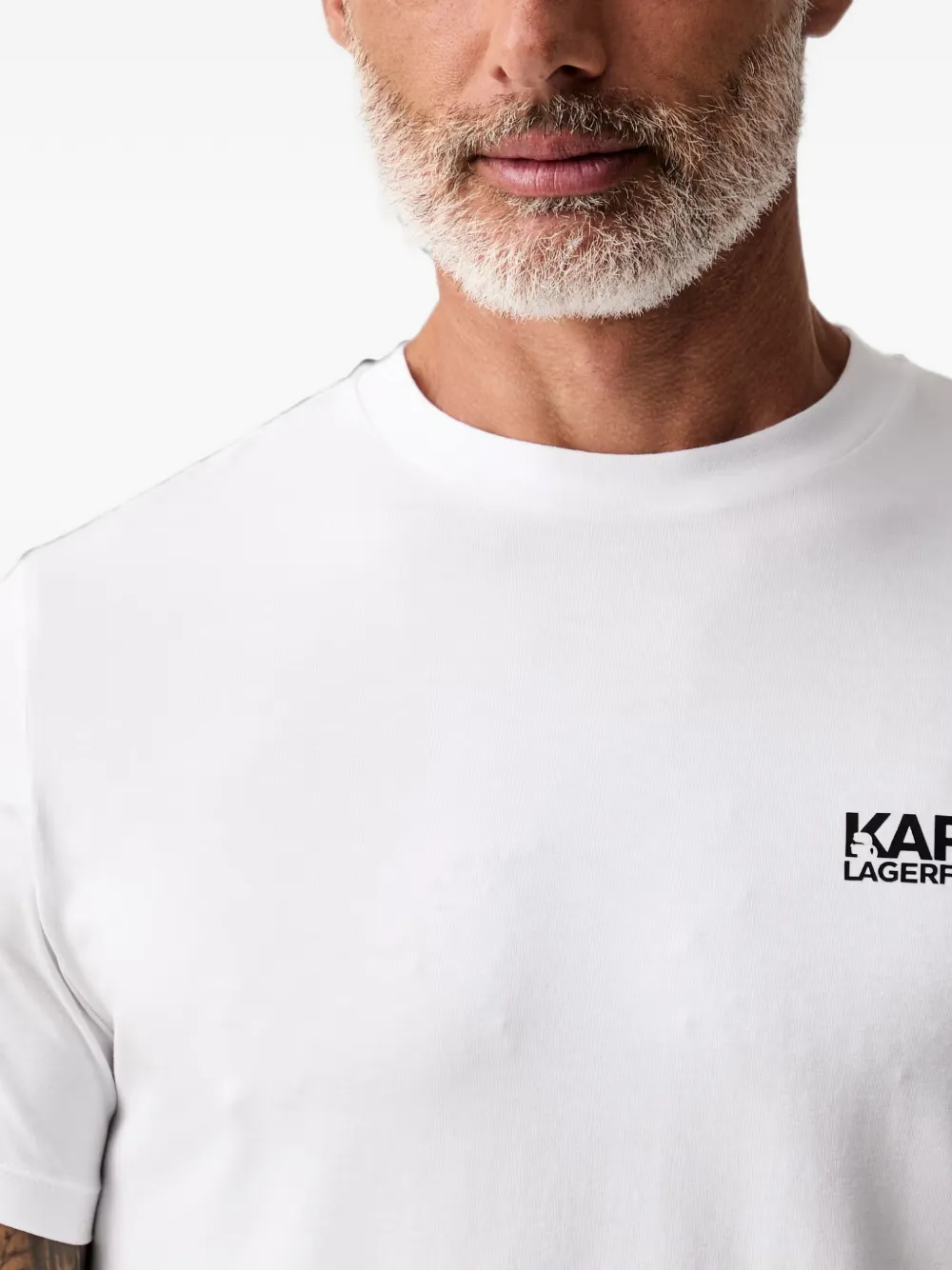 Karl Lagerfeld T-shirt met logoprint met ronde hals Wit