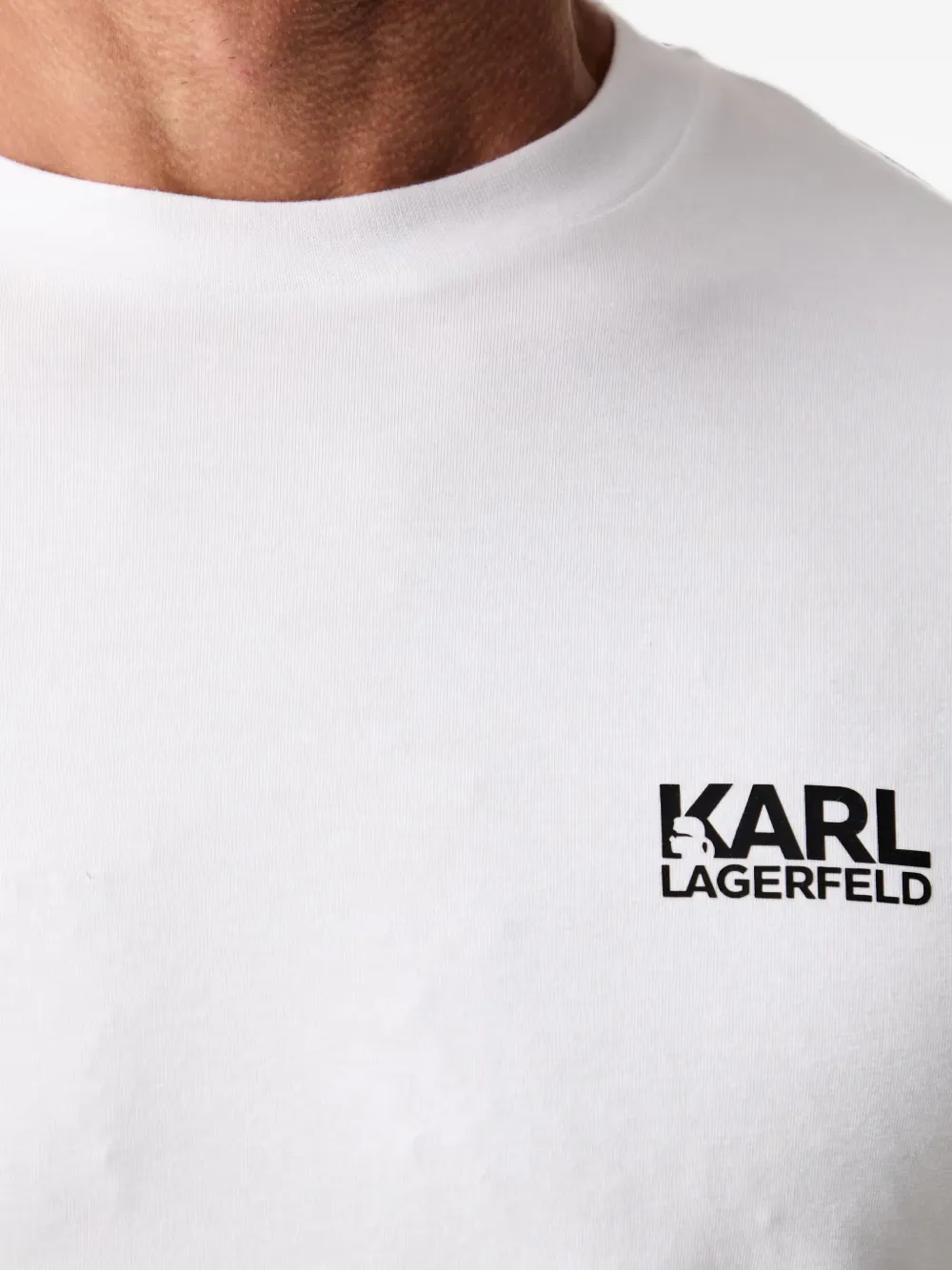 Karl Lagerfeld T-shirt met logoprint met ronde hals Wit