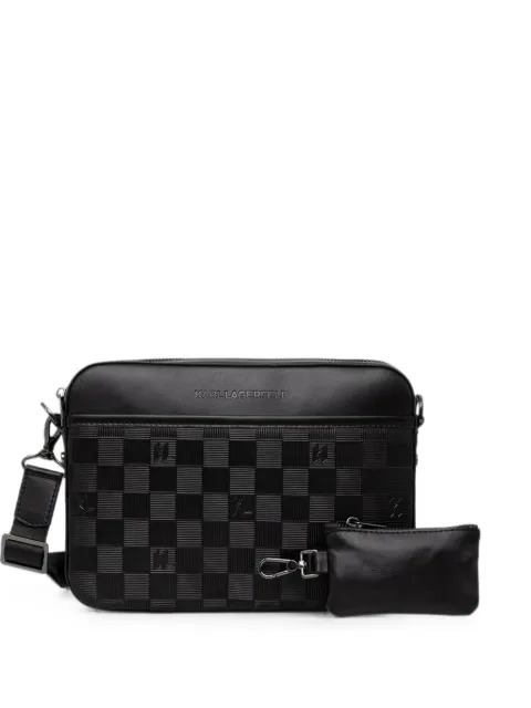 Karl Lagerfeld monogram-pattern messenger bag
