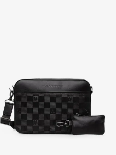 Karl Lagerfeld monogram-pattern messenger bag