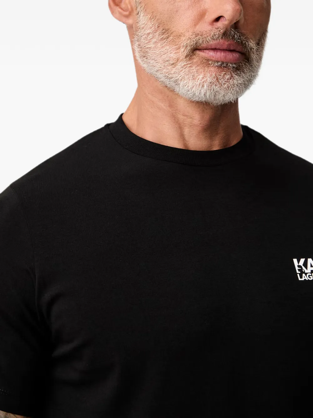 Karl Lagerfeld T-shirt met logoprint Zwart