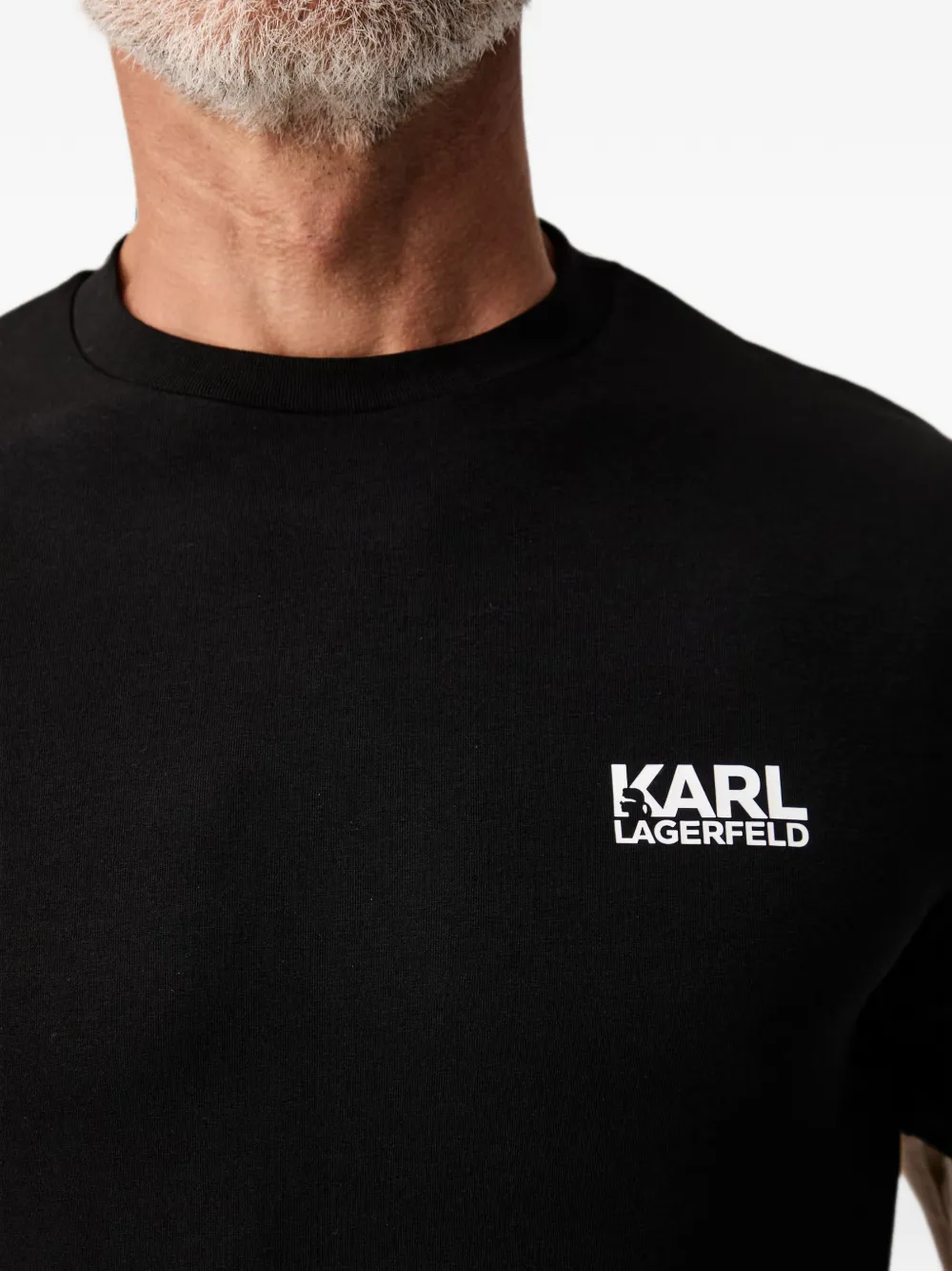 Karl Lagerfeld T-shirt met logoprint Zwart