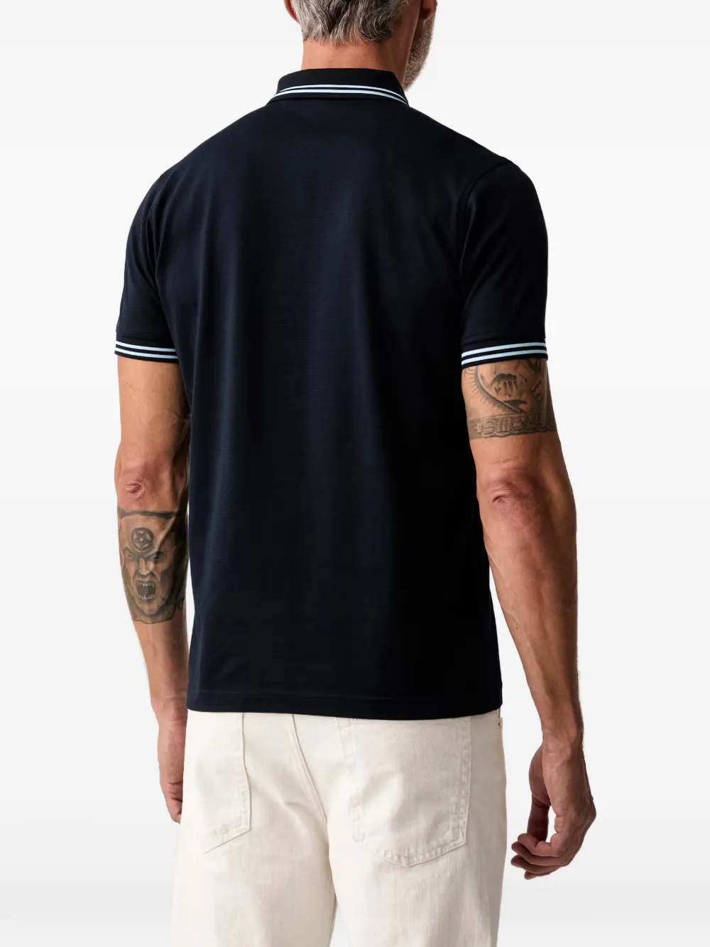 Karl Lagerfeld Poloshirt met rits Blauw