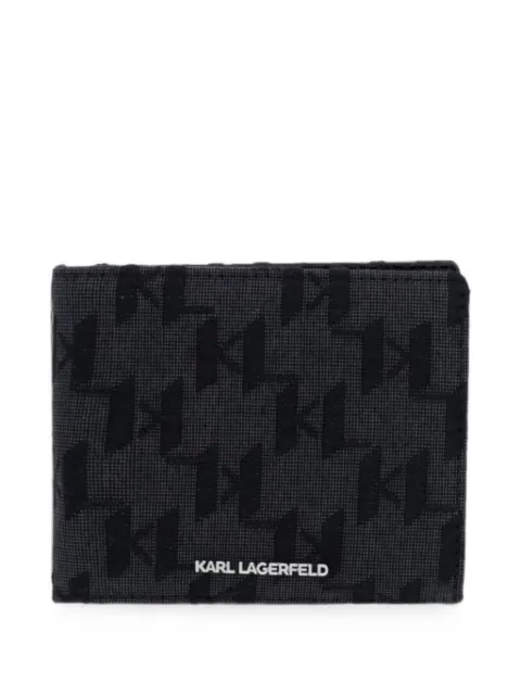 Karl Lagerfeld cartera plegable con monograma estampado