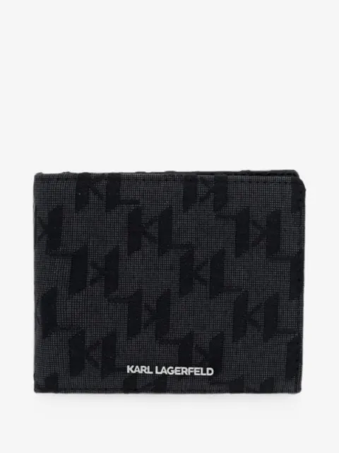 Karl Lagerfeld monogram-print bi-fold wallet