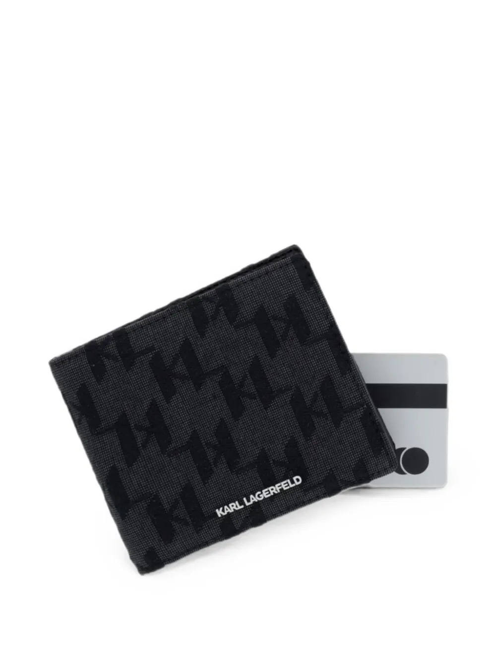 Karl Lagerfeld Portemonnee met monogramprint Zwart