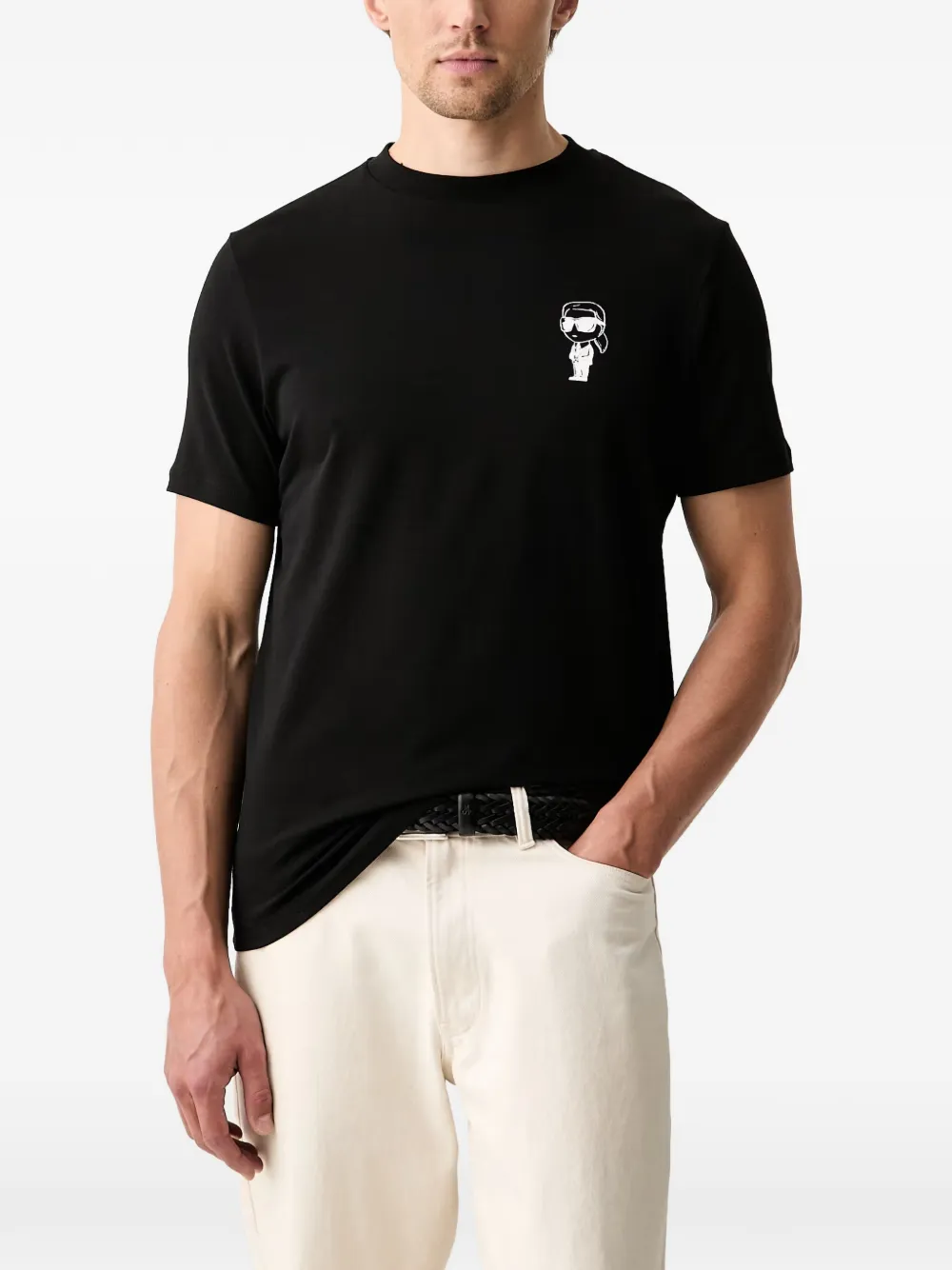 Karl Lagerfeld logo-print crew-neck T-shirt - Nero