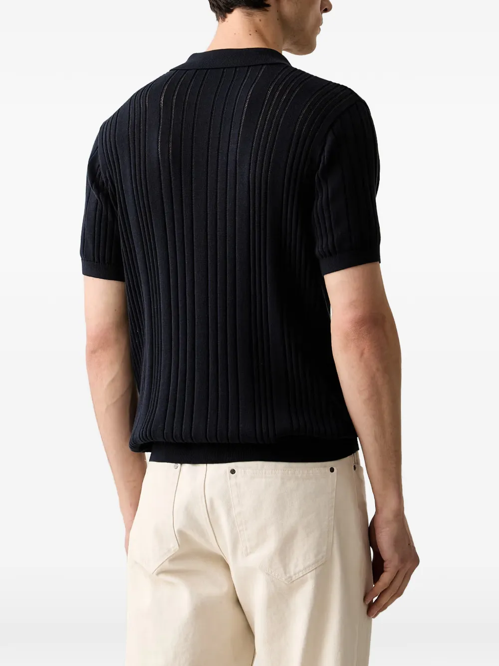 Karl Lagerfeld Ribgebreid T-shirt Blauw