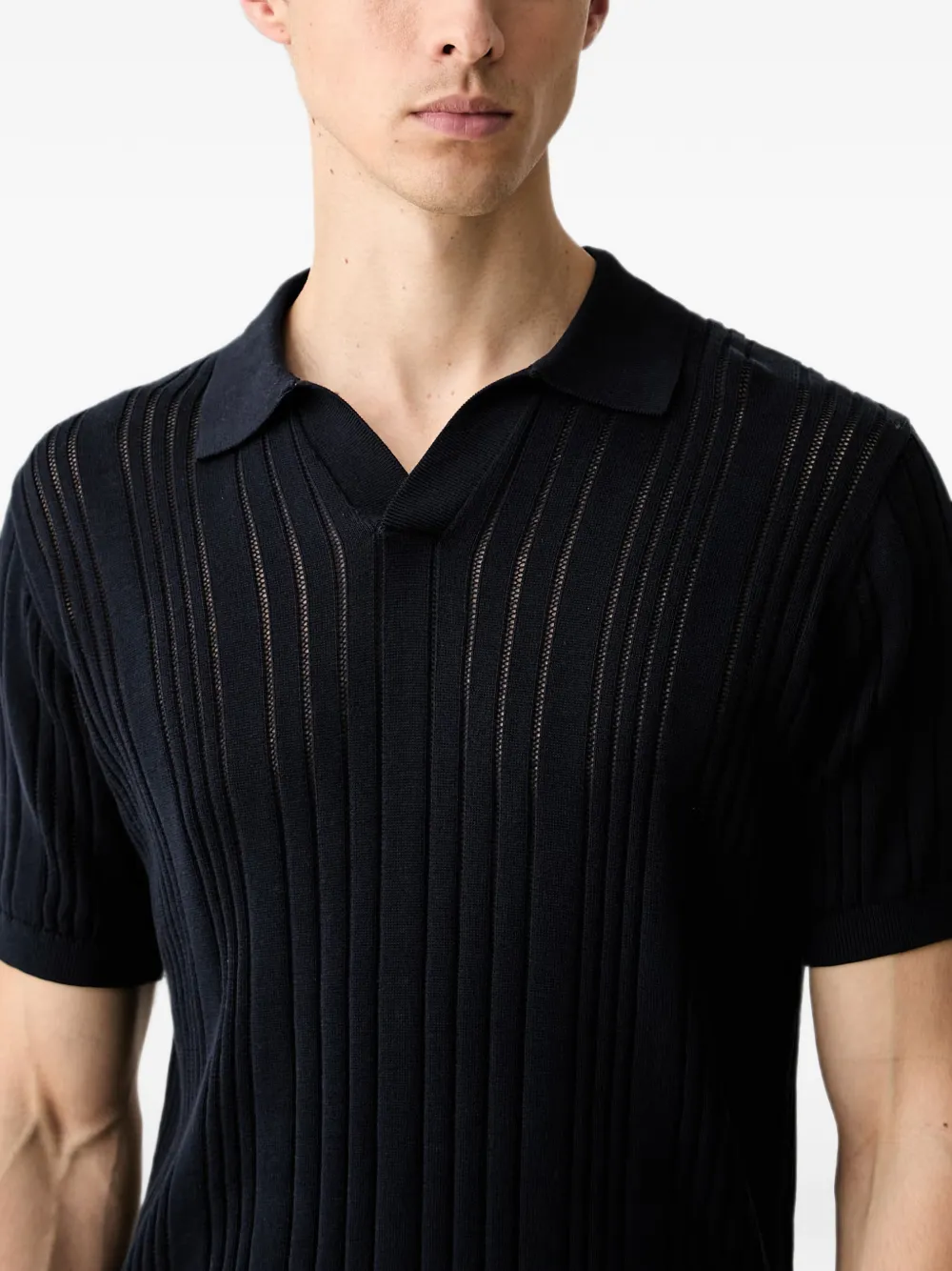Karl Lagerfeld Ribgebreid T-shirt Blauw