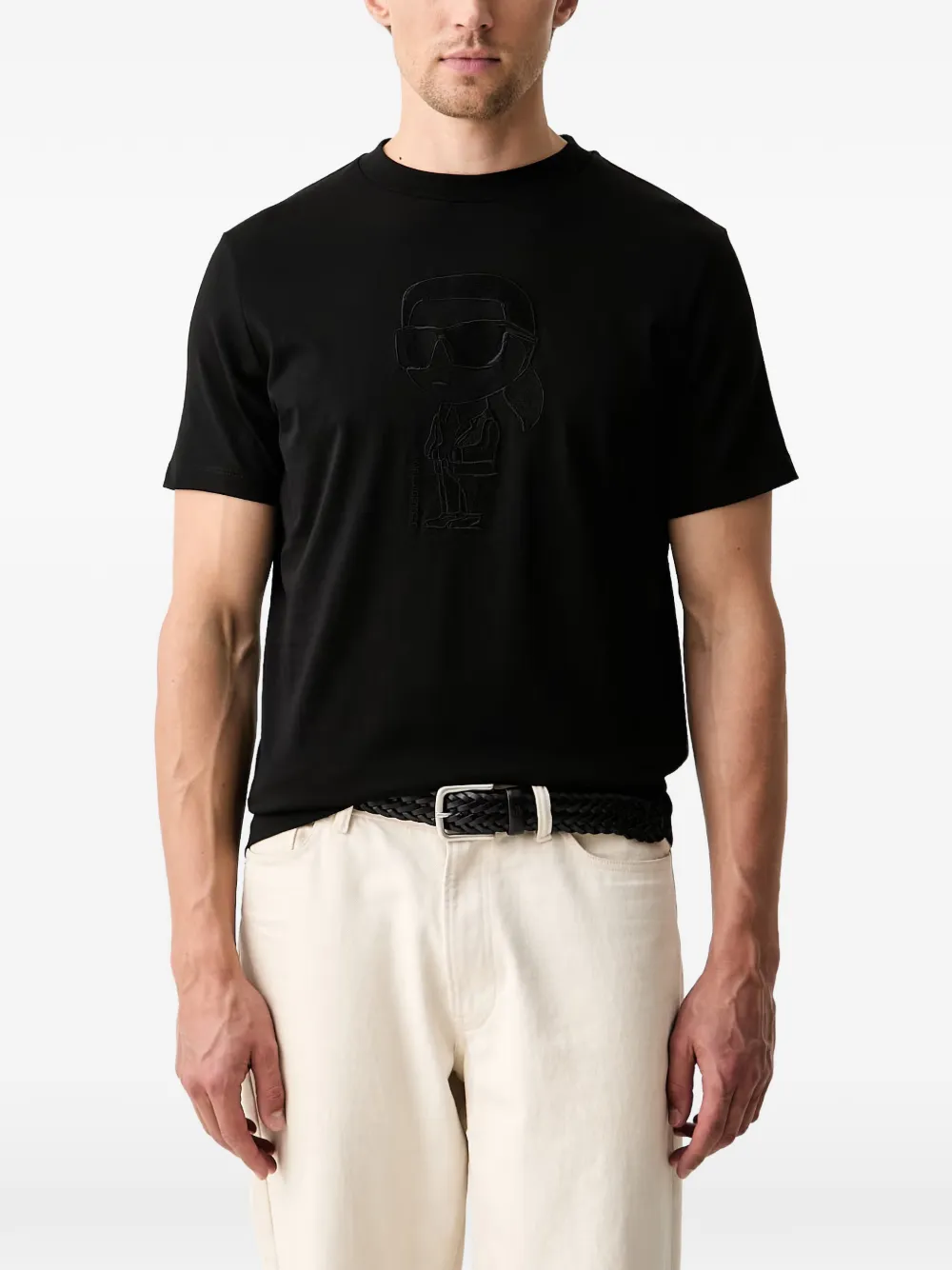 Karl Lagerfeld Ikonik embroidered T-shirt - Nero