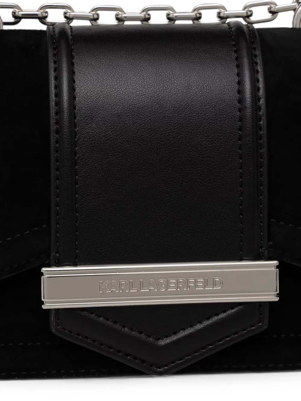 Karl Lagerfeld Suède mini-crossbodytas Zwart
