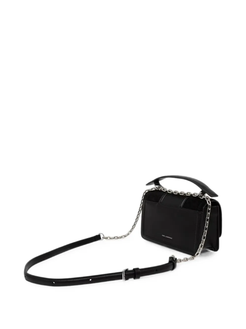 Karl Lagerfeld Suède mini-crossbodytas Zwart