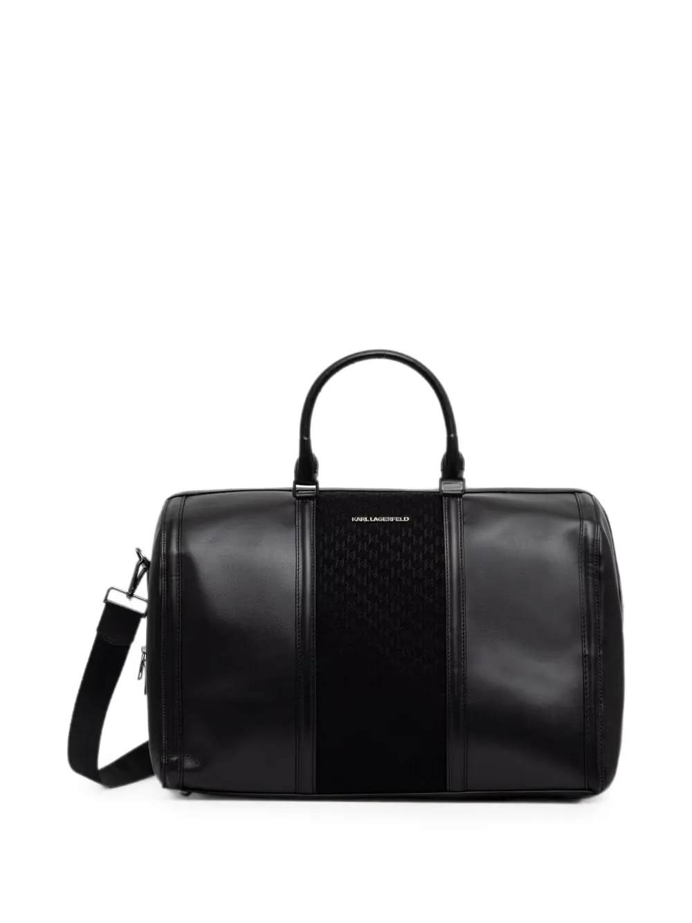 Karl Lagerfeld Reistas met monogram-patroon en logo-plakkaat Zwart