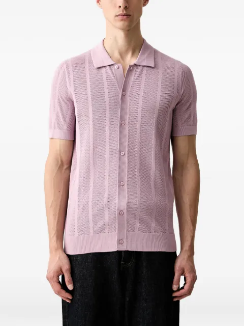 Karl Lagerfeld Button-down-Hemd aus Pointelle-Strick