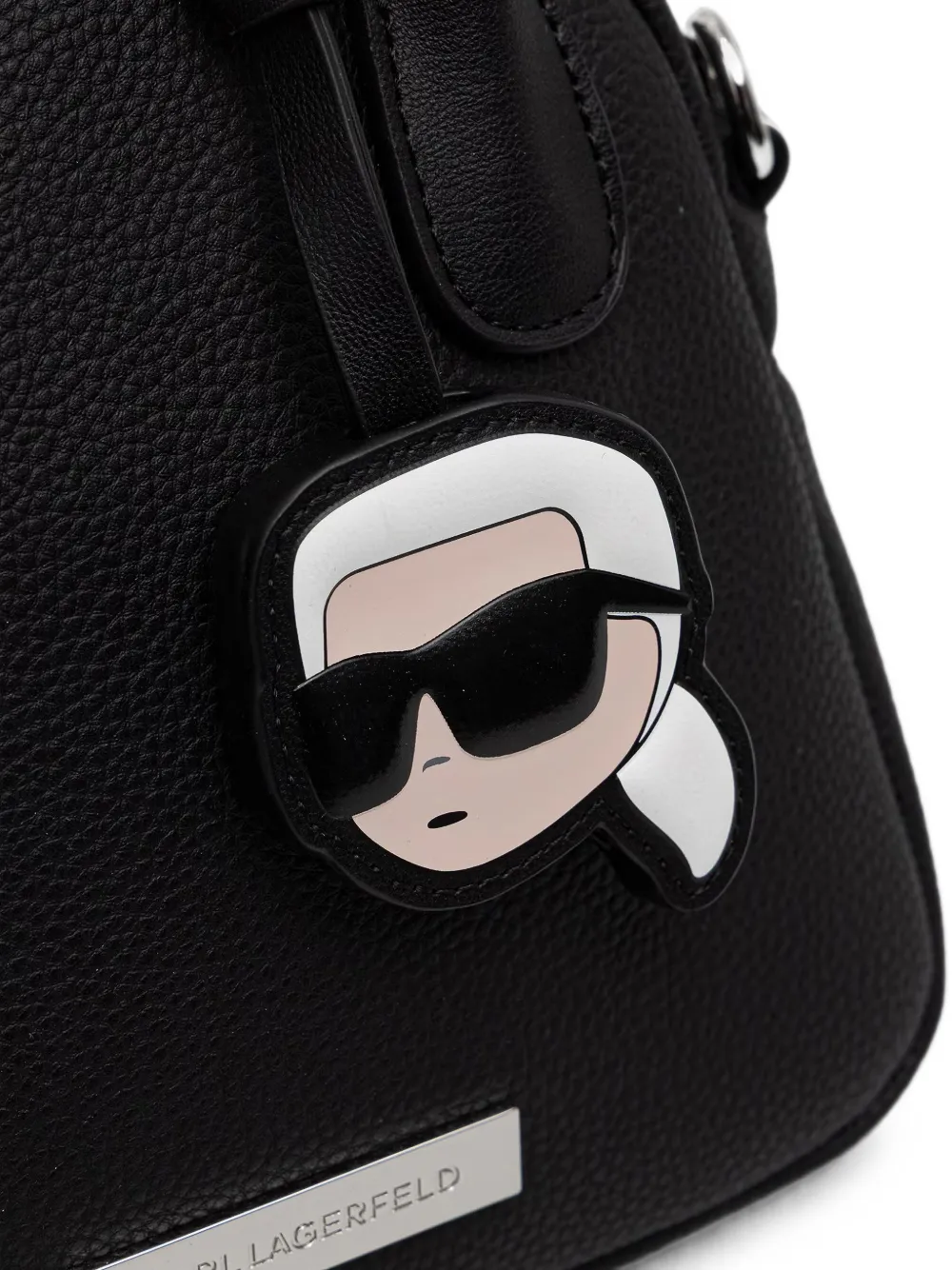Karl Lagerfeld Bewerkte shopper Zwart