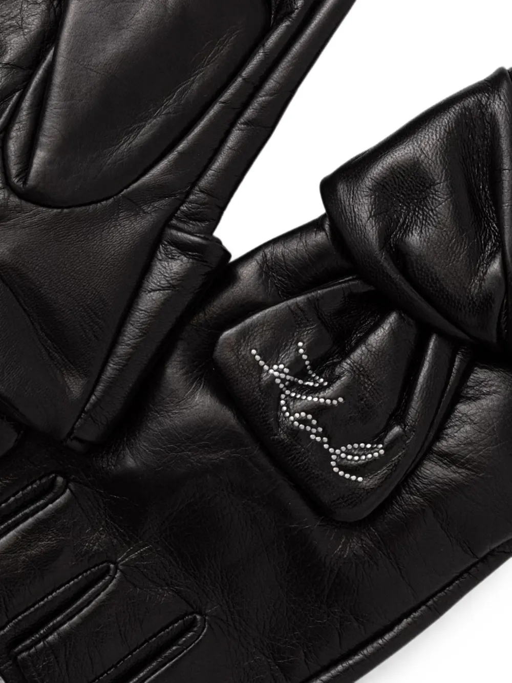 Karl Lagerfeld Vingerloze handschoenen met strikdetail Zwart