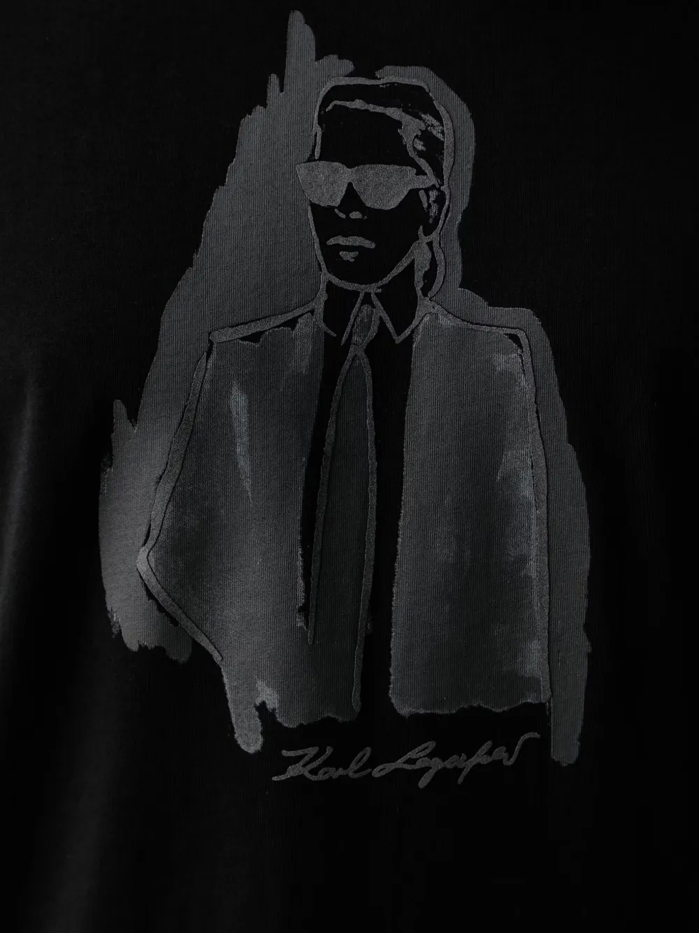 Karl Lagerfeld T-shirt met grafische print Zwart